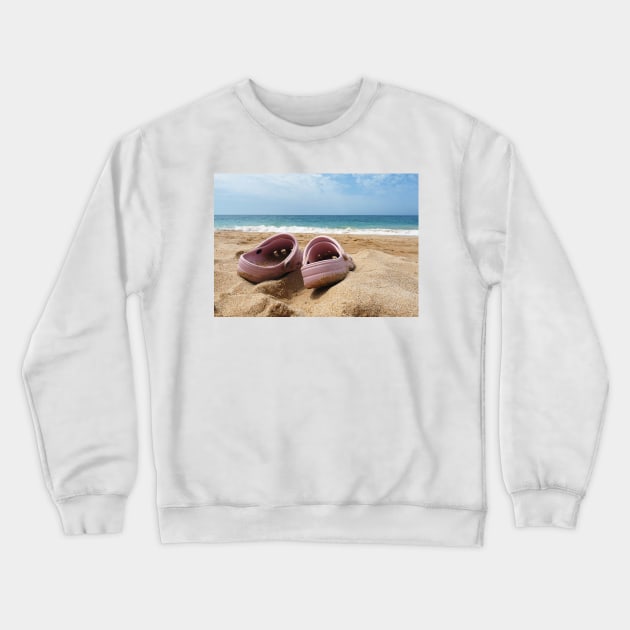 Crocs on the Beach Crewneck Sweatshirt by GenuineDabber